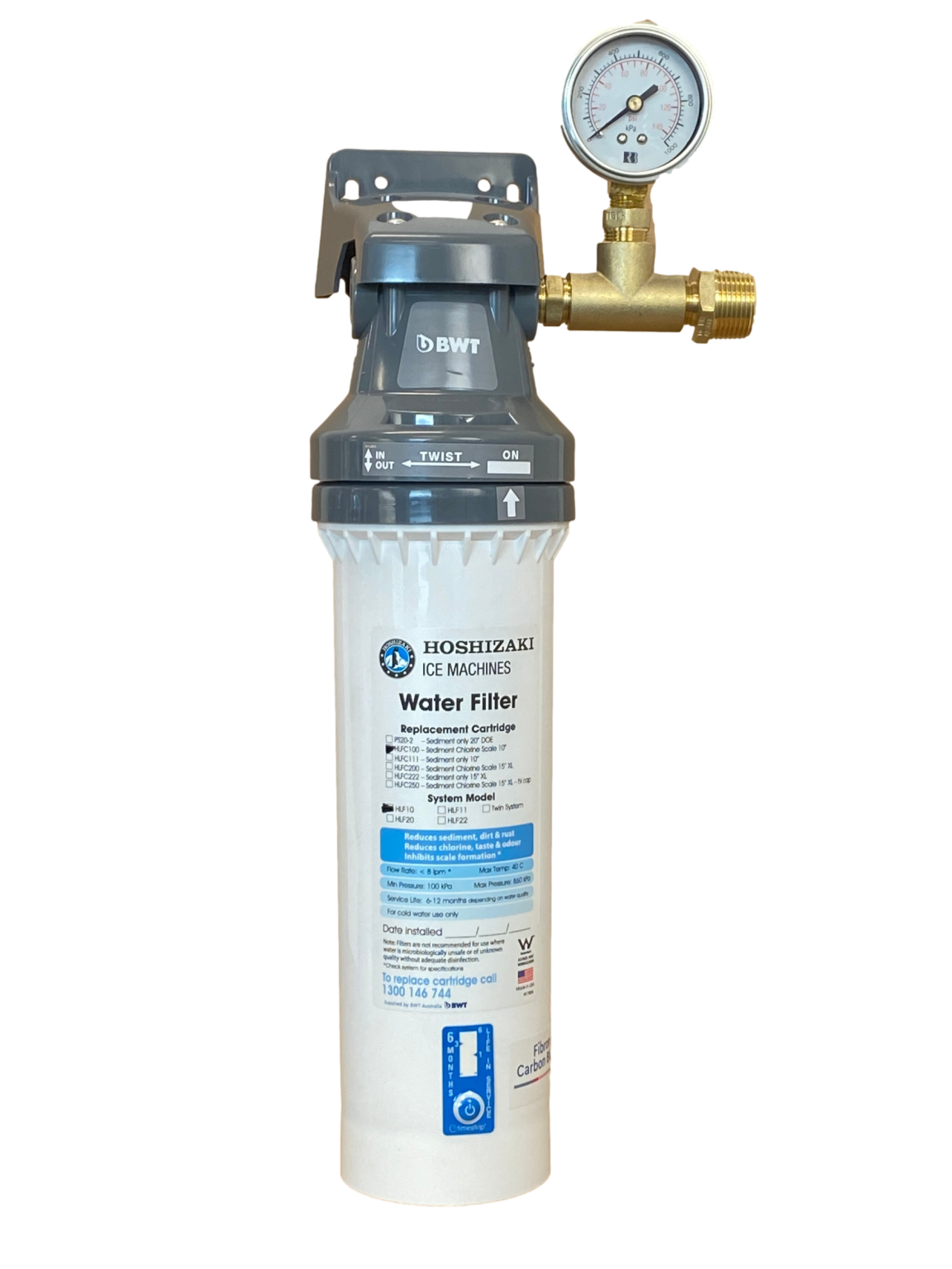 HLF10G Water Filter Kit & Gauge Hoshizaki