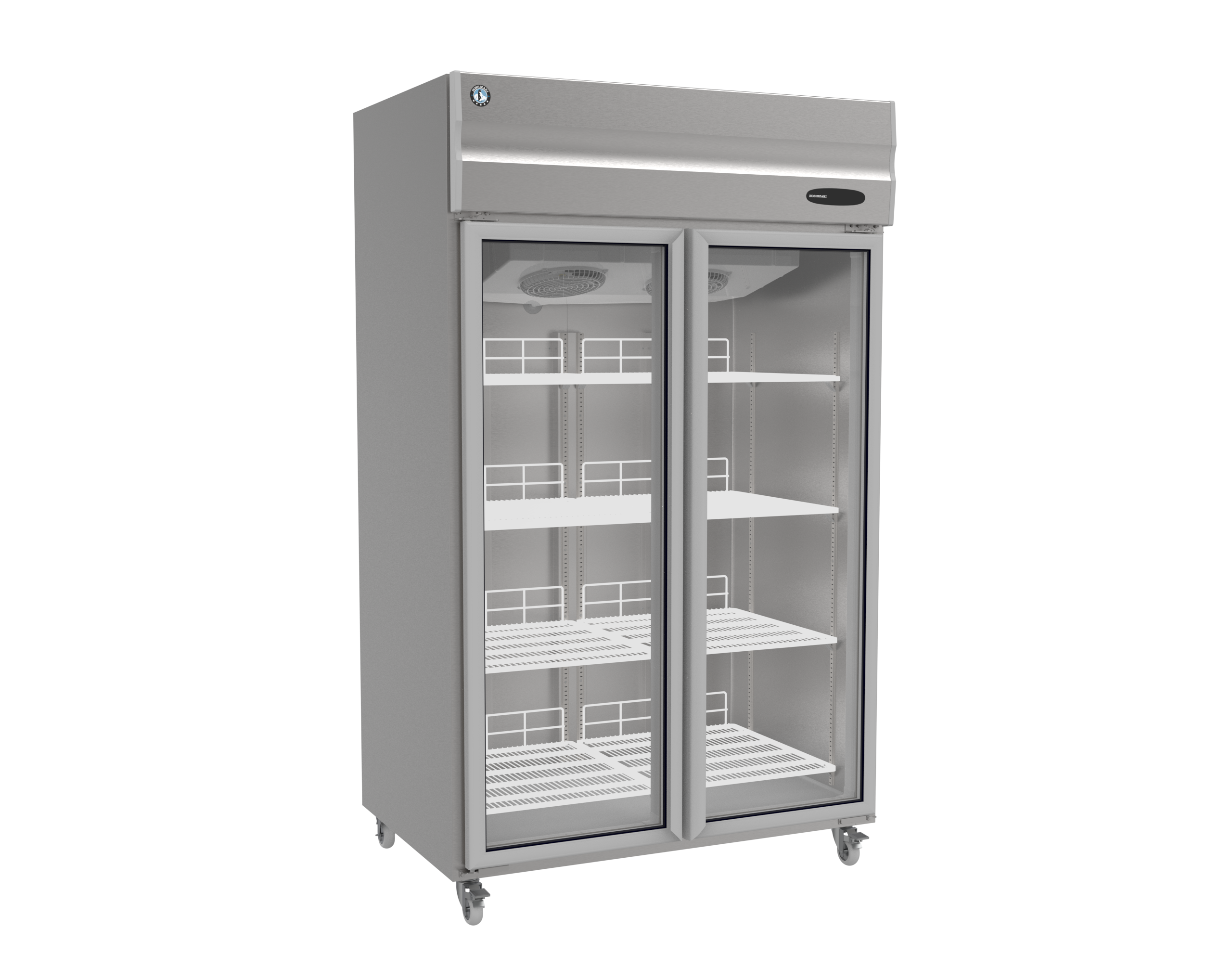 1,119L Glass Door Fridge 2 Door