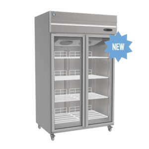 1,119L Glass Door Fridge 2 Door